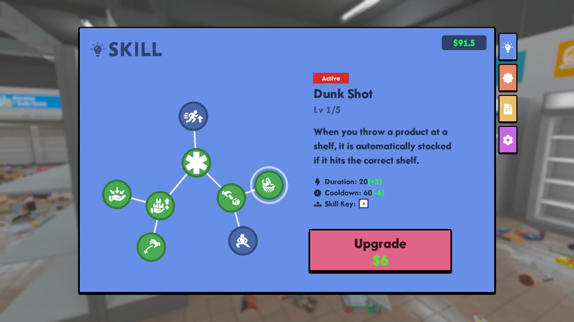 Supermarket Chaos sections guide — 16 store aisles with difficulty tiers and clear order