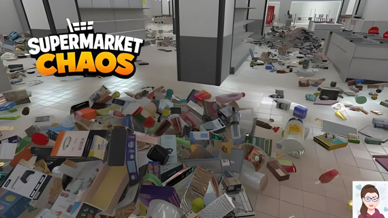 Supermarket Chaos - tampilan utama game beres-beres supermarket